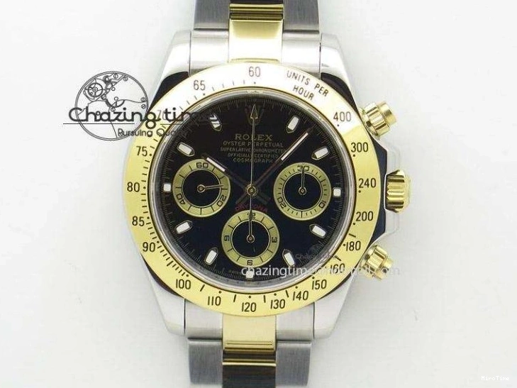 MiroTime 0512 Affordable Daytona 116508 Paul Newman ARF 1:1 Best Edition YG Plated 904L SS Case and Bracelet Black Dial A4130 Super Clone 3355